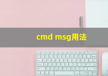 cmd msg用法